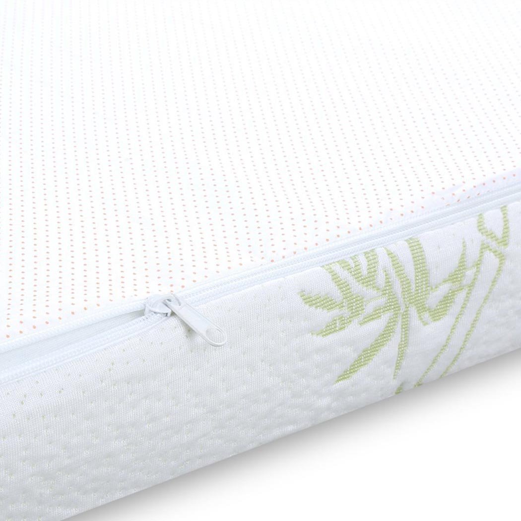 DreamZ 8cm Thickness Cool Gel Memory Foam Mattress Topper with bamboo fabric cover, showcasing its plush design and cooling features.
